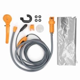 Car Plug Shower Kit 36W Portable Electric Vehicle Mounted Shower Kit For Outdoor Camping Car Washing Irrigation Orange (Option: Default)