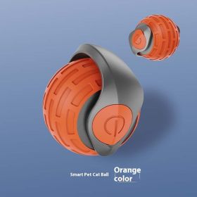 New Interactive Cat Toys Ball Auto Electric Rolling Ball Toys For Cat Kitty Pets Smart Automatic Teaser USB Rechargeable Cat Toy Pet Products (Option: Orange Red)