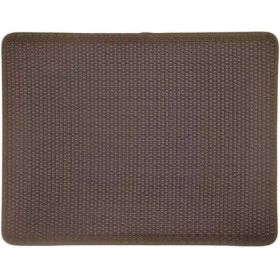 Cat Litter Mat Double Layer Filter Anti-bring Out (Option: Brown-30x45)